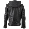 Geacă de piele bărbați Mauritius MMDezimus negru vintage, stil racer, din piele naturală
