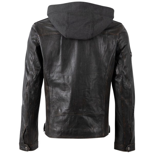 Geaca de Piele Barbati Mauritius Negru Vintage MMDezimus