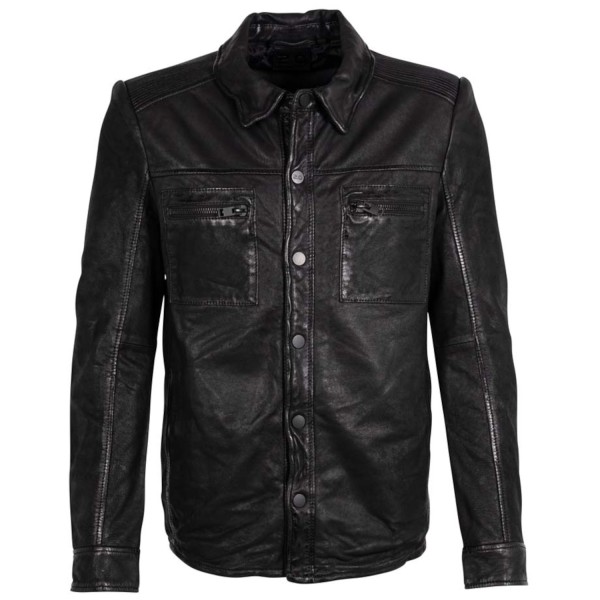 Camasa de Piele Barbati Mauritius Neagra MMDonn