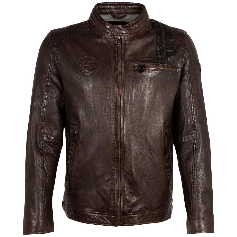 Geaca de Piele Barbati Mauritius Maro Inchis MMFaron - readytowear