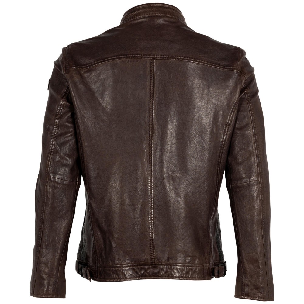 Geaca de Piele Barbati Mauritius Maro Inchis MMFaron - readytowear