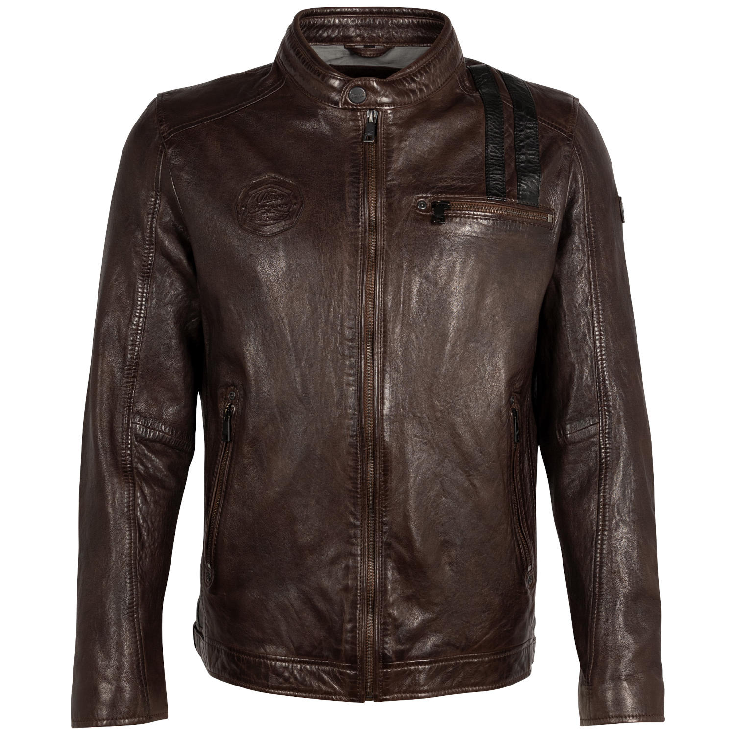 Geaca de Piele Barbati Mauritius Maro Inchis MMFaron – Geci de Piele