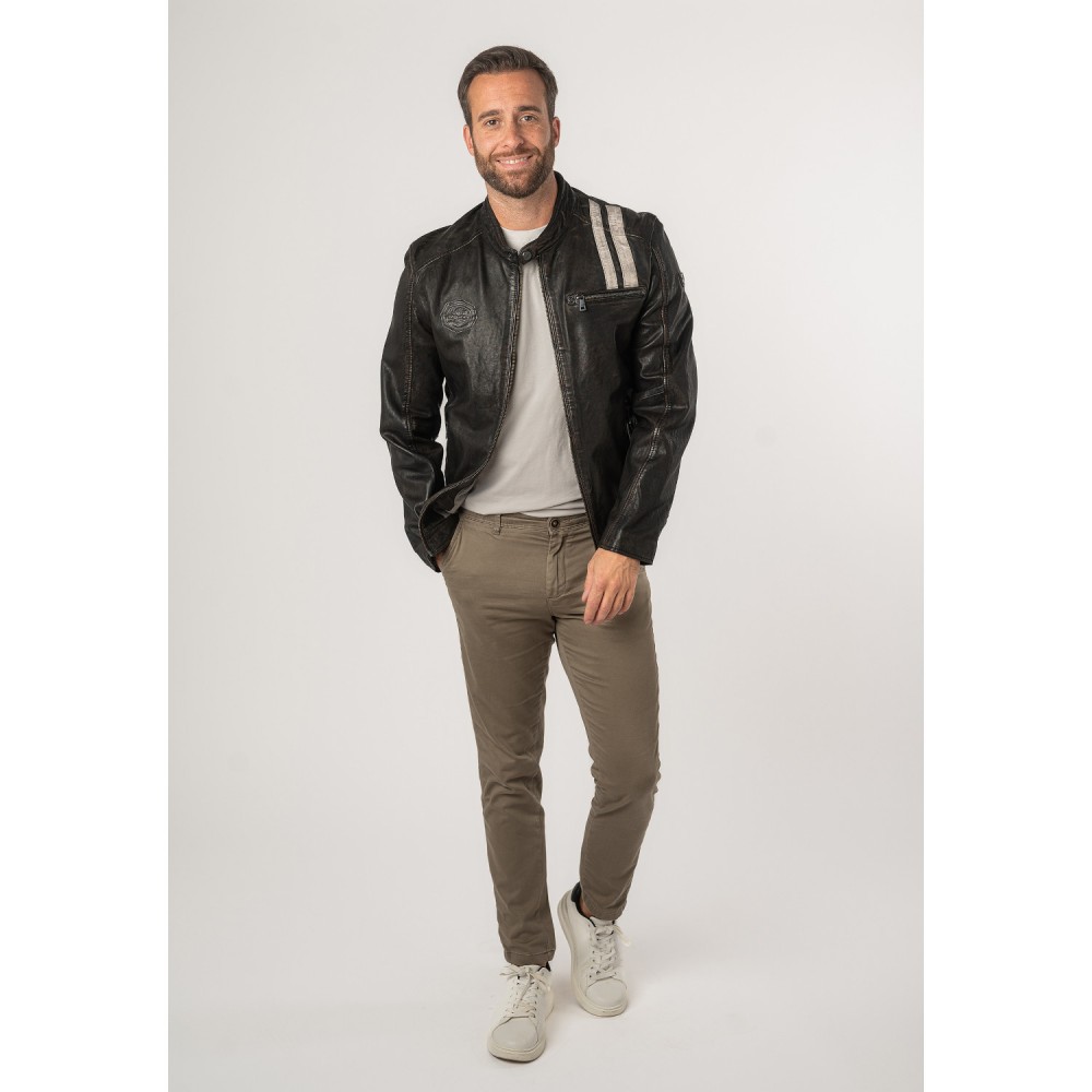 Geaca de Piele Barbati Mauritius Negru Antic MMFaron – Black Friday Geaca de Piele Barbati Mauritius Negru Antic MMFaron – Black Friday