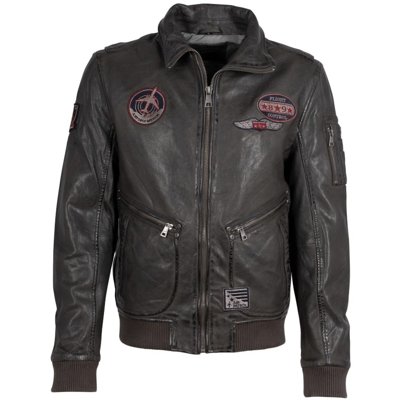 Geaca de Piele Barbati Mauritius Gri Inchis MMFraser – Geci de Piele Geaca de Piele Barbati Mauritius Gri Inchis MMFraser – Geci de Piele