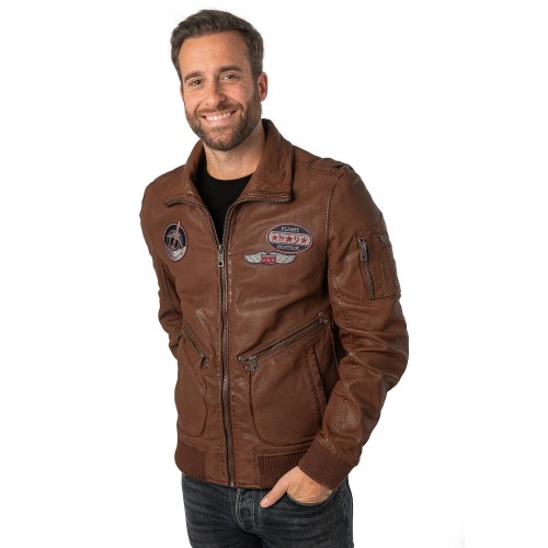 Geaca de Piele Barbati Mauritius Whiskey MMFraser