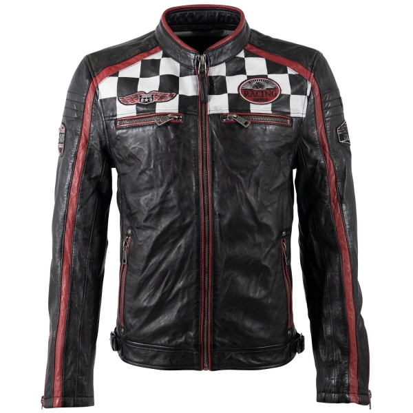 Geaca de Piele Barbati Mauritius Neagra MMFynn