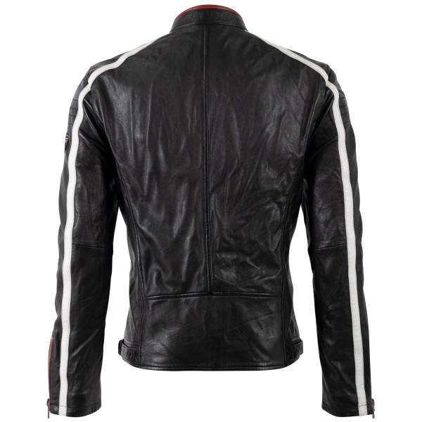 Geaca de Piele Barbati Mauritius Neagra MMFynn