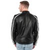 geaca de piele barbati mauritius MMFynn neagra slim fit stil racer