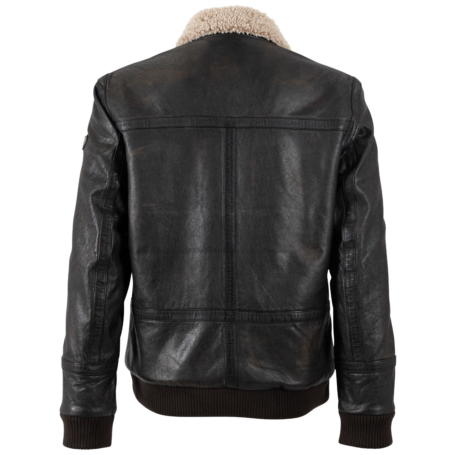 Geaca de Iarna din Piele Barbati Mauritius Negru Antic MMFyol – Geci de Piele