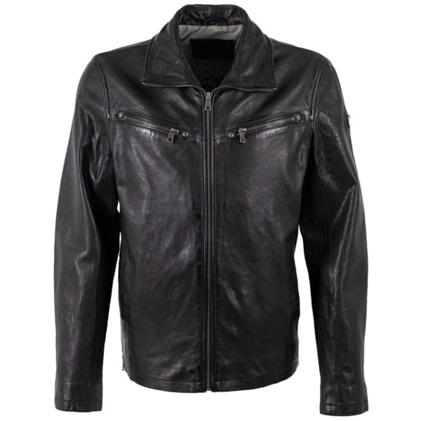 Geaca de Piele Barbati Mauritius Neagra MMGaines