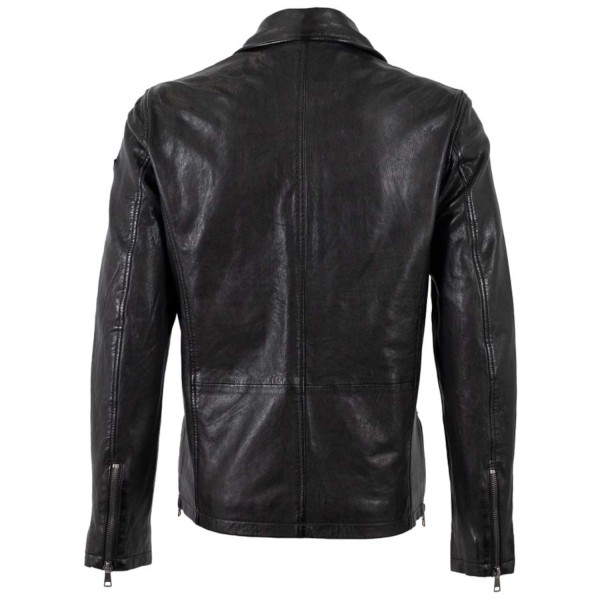 Geaca de Piele Barbati Mauritius Neagra MMGaines Geaca de Piele Barbati Mauritius Neagra MMGaines