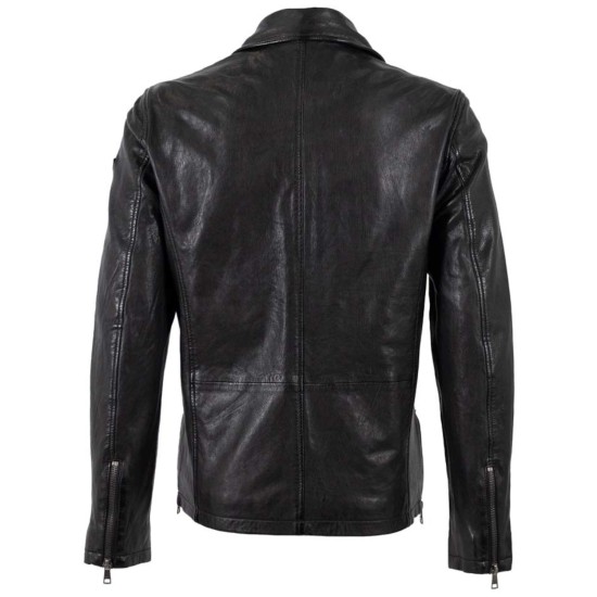 Geaca de Piele Barbati Mauritius Neagra MMGaines Geaca de Piele Barbati Mauritius Neagra MMGaines