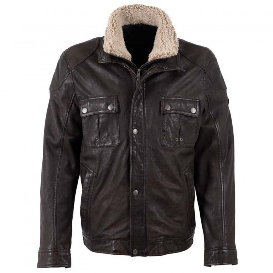 Męska skórzana kurtka Mauritius Ciemnobrązowa MMGarreck 2