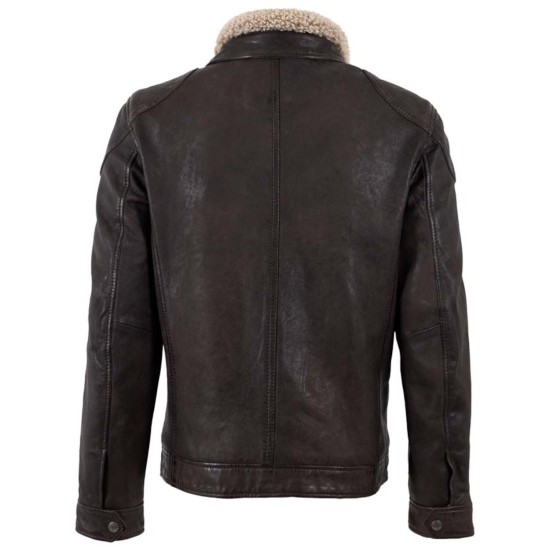 Męska skórzana kurtka Mauritius Ciemnobrązowa MMGarreck 2