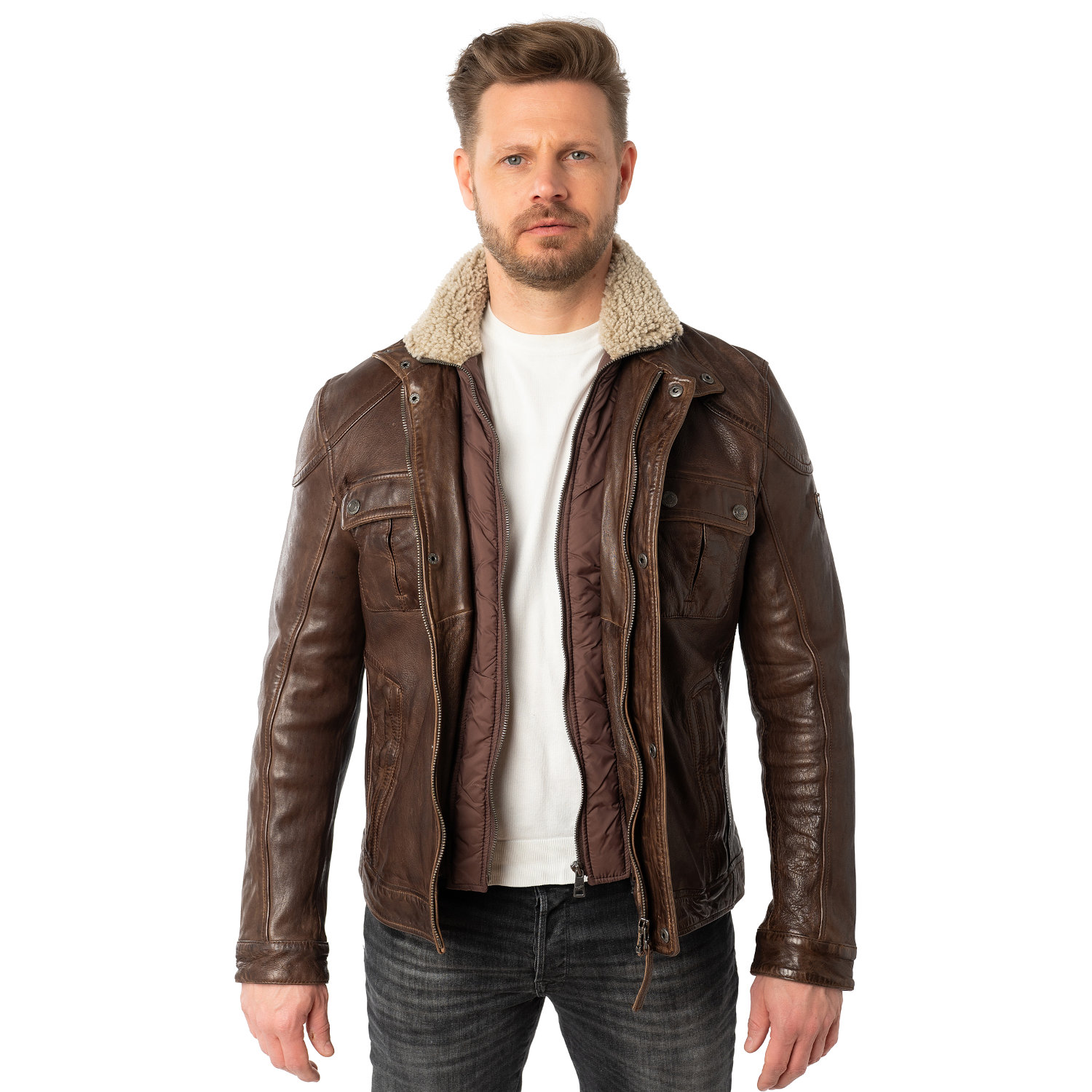 Geaca de Piele Barbati Mauritius Maro MMGarreck – Black Friday Geaca de Piele Barbati Mauritius Maro MMGarreck – Black Friday