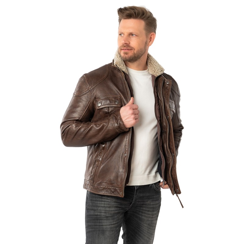 Geaca de Piele Barbati Mauritius Maro MMGarreck – Black Friday