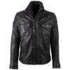 Geaca de Piele Barbati Mauritius Neagra MMGarreck