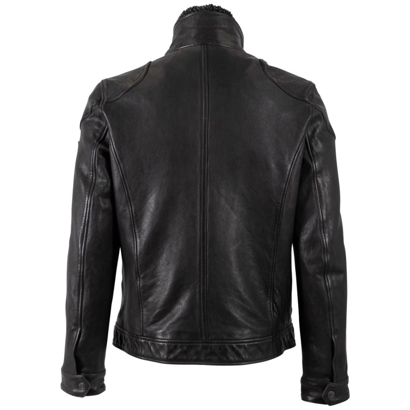 Geaca de Piele Barbati Mauritius Neagra MMGarreck – Black Friday