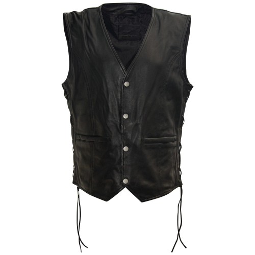 Vesta de Piele Barbati Mauritius Neagra MMGaspeer