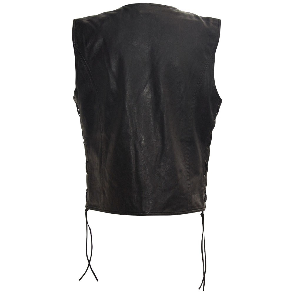 Vesta de Piele Barbati Mauritius Neagra MMGaspeer