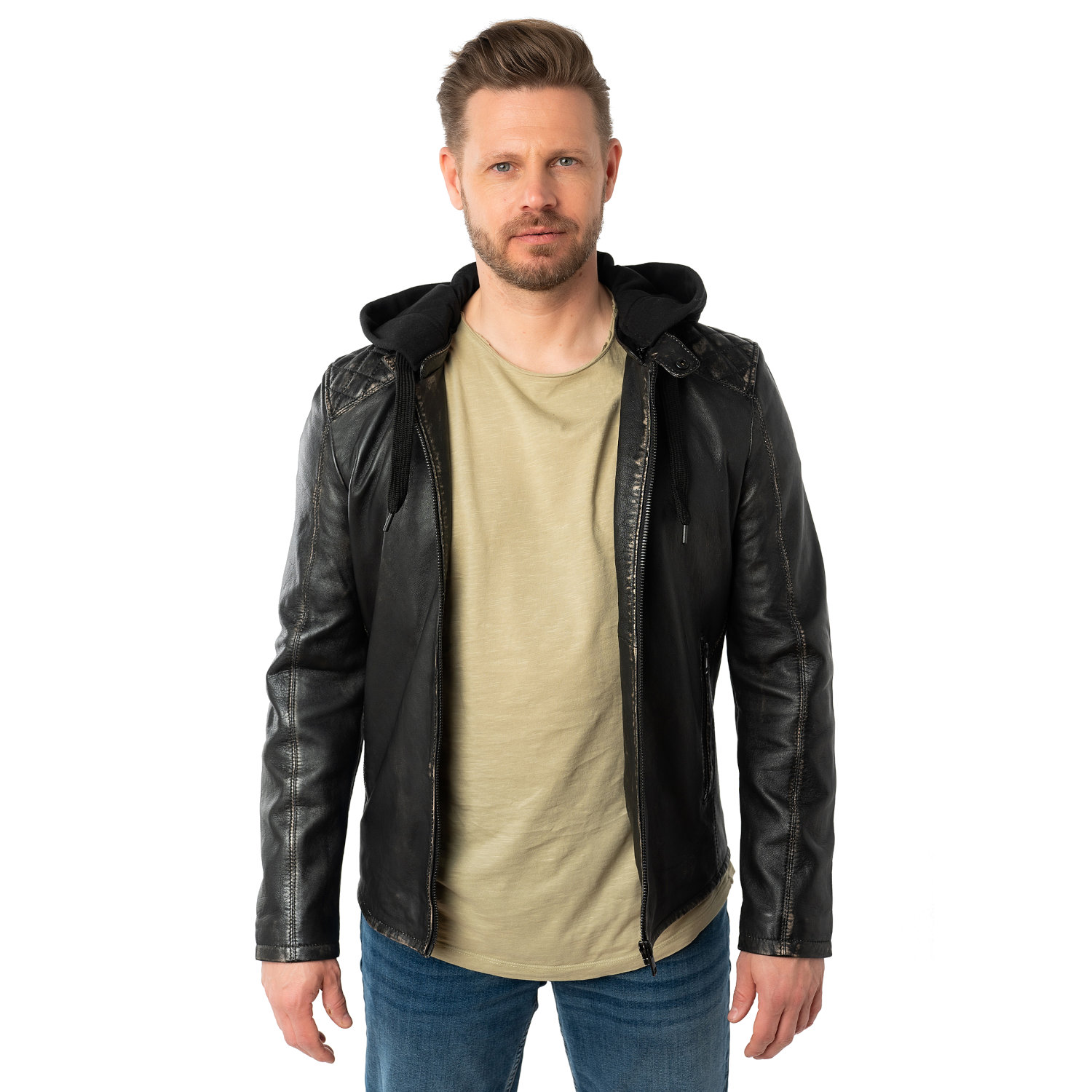 Geaca de Piele Barbati Mauritius Negru Antic MMHayato 2 – Geci de Piele Geaca de Piele Barbati Mauritius Negru Antic MMHayato 2 – Geci de Piele