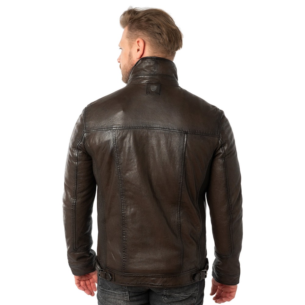 Geaca de Piele Barbati Mauritius Maro Inchis MMHennie