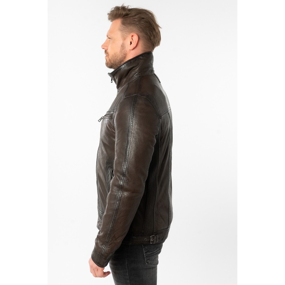 Geaca de Piele Barbati Mauritius Maro Inchis MMHennie - readytowear