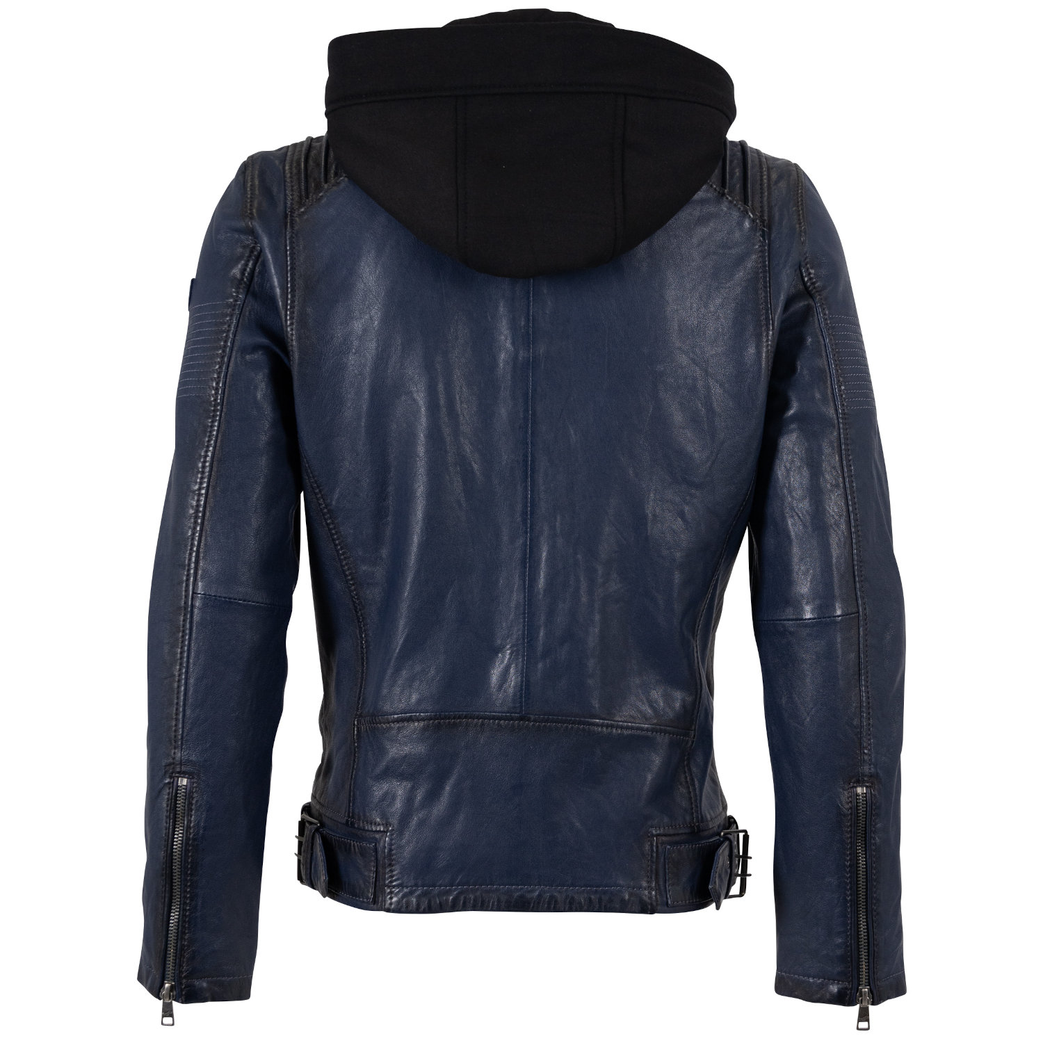 Geaca de Piele Barbati Mauritius Bleumarin MMHiran – Geci de Piele