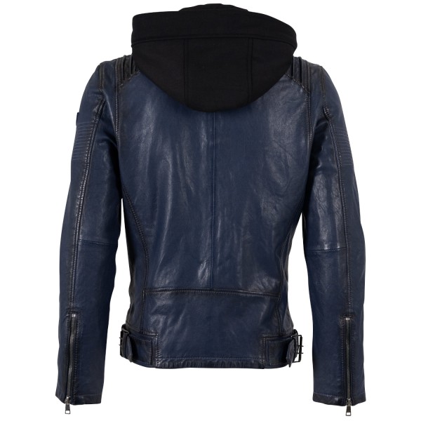 Geaca de Piele Barbati Mauritius Bleumarin MMHiran