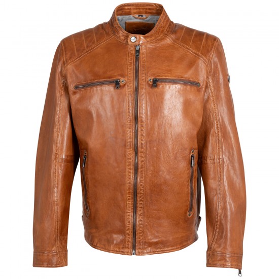 Geaca de Piele Barbati Mauritius Coniac MMJarek