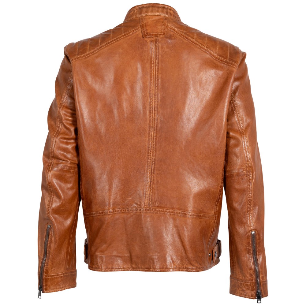 Geaca de Piele Barbati Mauritius Coniac MMJarek - readytowear