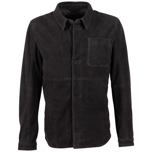 Camasa de Piele Barbati Mauritius Antracit Inchis MMJarom