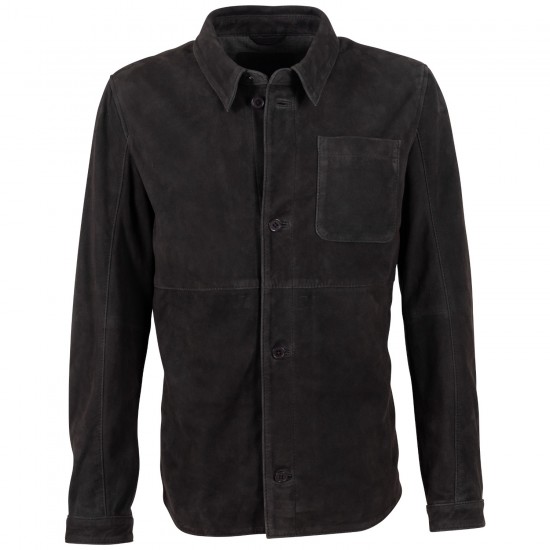 Camasa de Piele Barbati Mauritius Antracit Inchis MMJarom