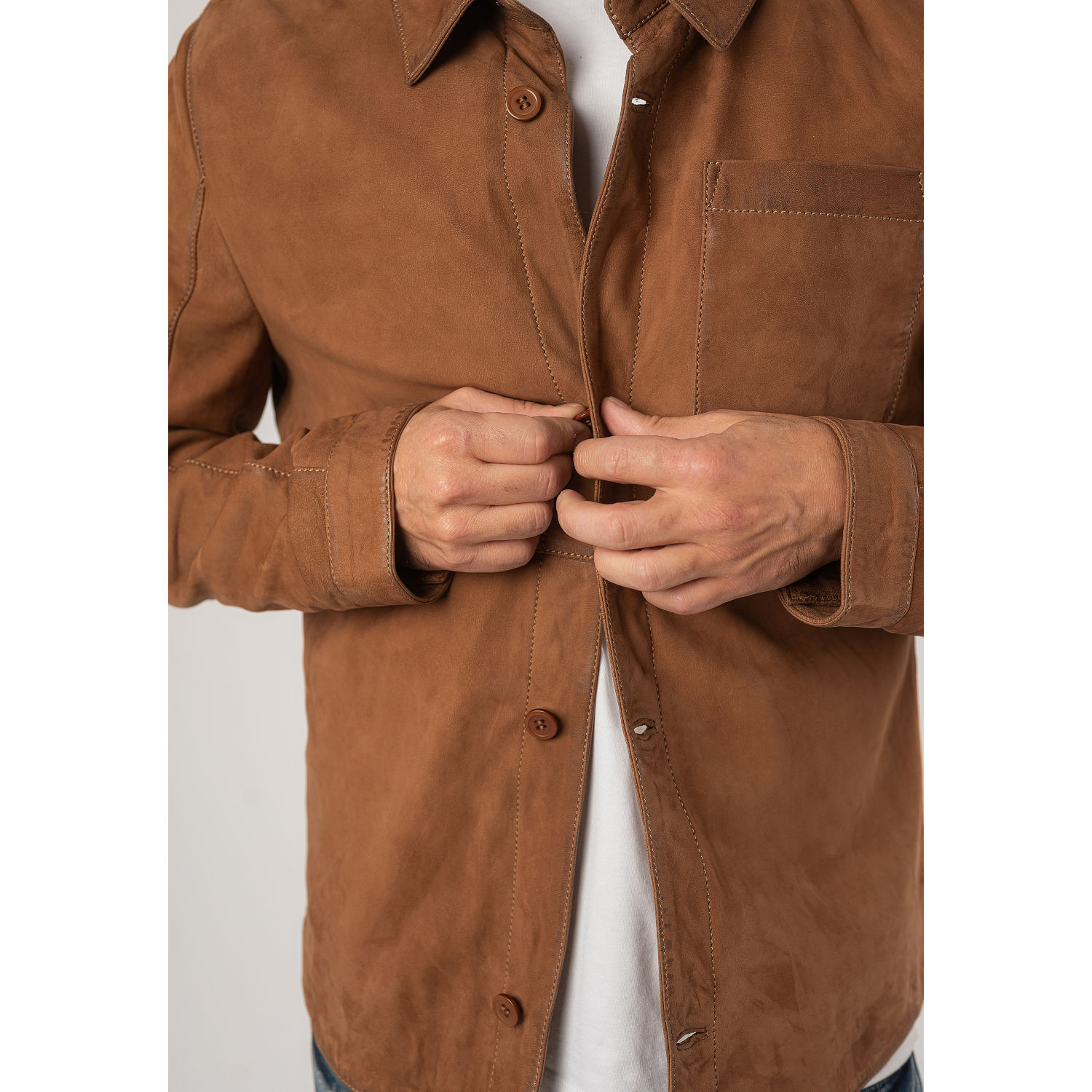 Camasa de Piele Barbati Mauritius Coniac MMJemmo – Camasi din Piele