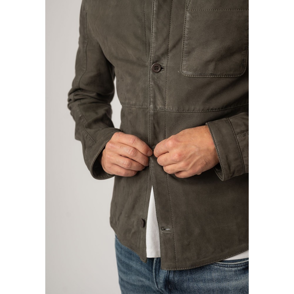 Camasa de Piele Barbati Mauritius Verde Inchis MMJemmo - readytowear