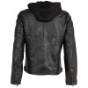 Geaca de Piele Barbati Mauritius Negru/Bej MMJenno - readytowear.ro