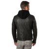 Geaca de Piele Barbati Mauritius Negru/Bej MMJenno - readytowear.ro