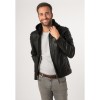 Geaca de Piele Barbati Mauritius Negru/Bej MMJenno - readytowear.ro