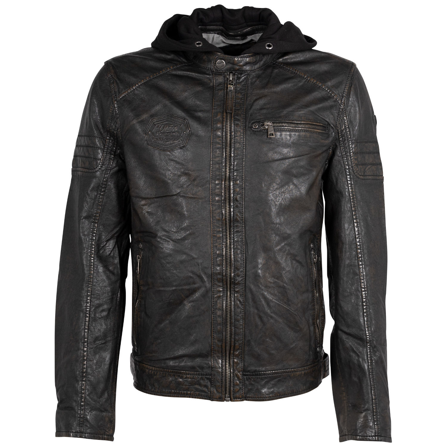 Geaca de Piele Barbati Mauritius Negru/Bej MMJenno – Geci de Piele Geaca de Piele Barbati Mauritius Negru/Bej MMJenno – Geci de Piele