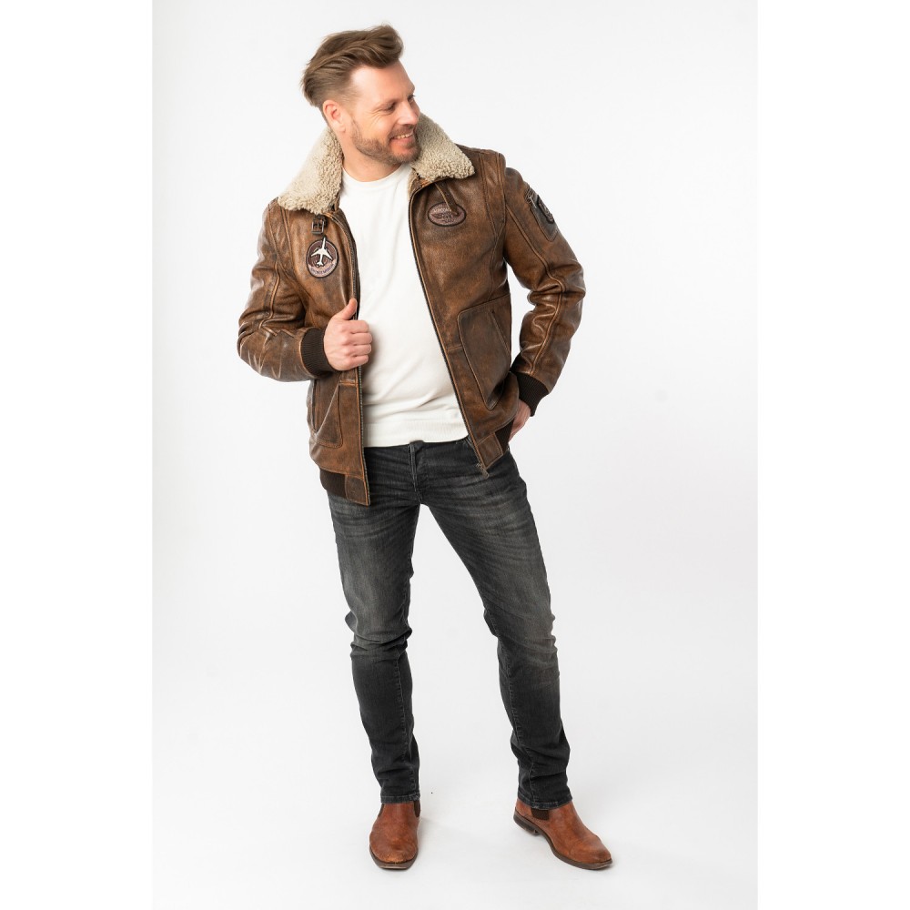 Geaca de Piele Barbati Mauritius Maro MMJolvin - readytowear