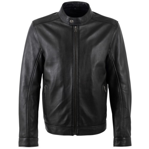 Geaca de Piele Barbati Mauritius Neagra MMJork