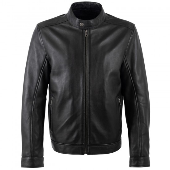 Geaca de Piele Barbati Mauritius Neagra MMJork