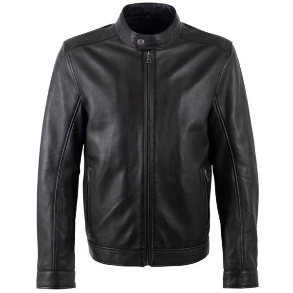 Geaca de Piele Barbati Mauritius Neagra MMJork