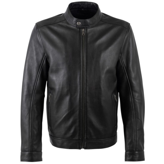 Geaca de Piele Barbati Mauritius Neagra MMJork