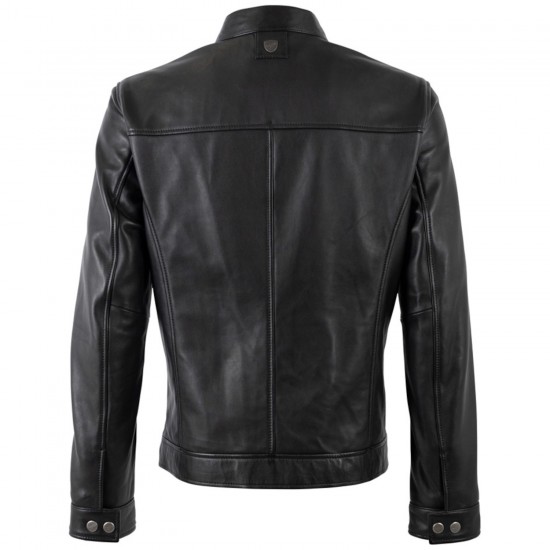 Geaca de Piele Barbati Mauritius Neagra MMJork