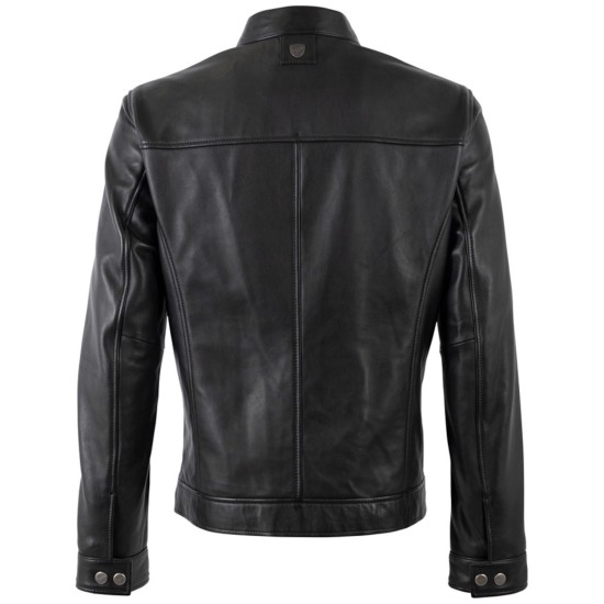 Geaca de Piele Barbati Mauritius Neagra MMJork