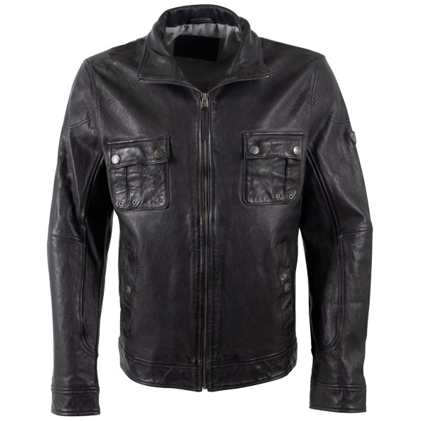 Geaca de Piele Barbati Mauritius Bleumarin MMJorric