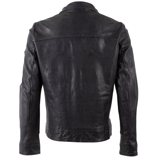 Geaca de Piele Barbati Mauritius Bleumarin MMJorric