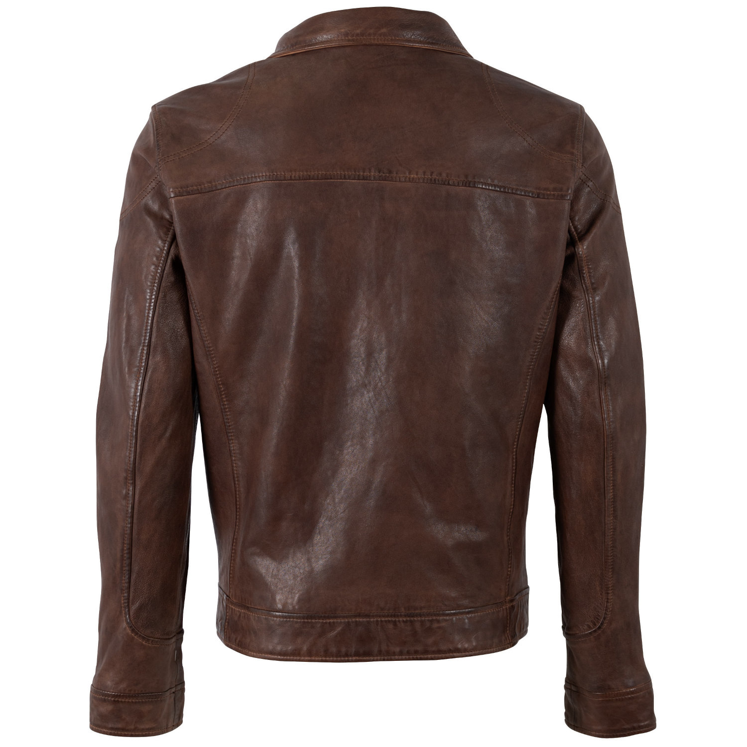 Geacă de piele bărbați Mauritius MMJorric culoare Whiskey din piele naturală