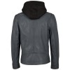 Geaca de Piele Barbati Mauritius Albastru/Gri MMKarlos - readytowear.ro